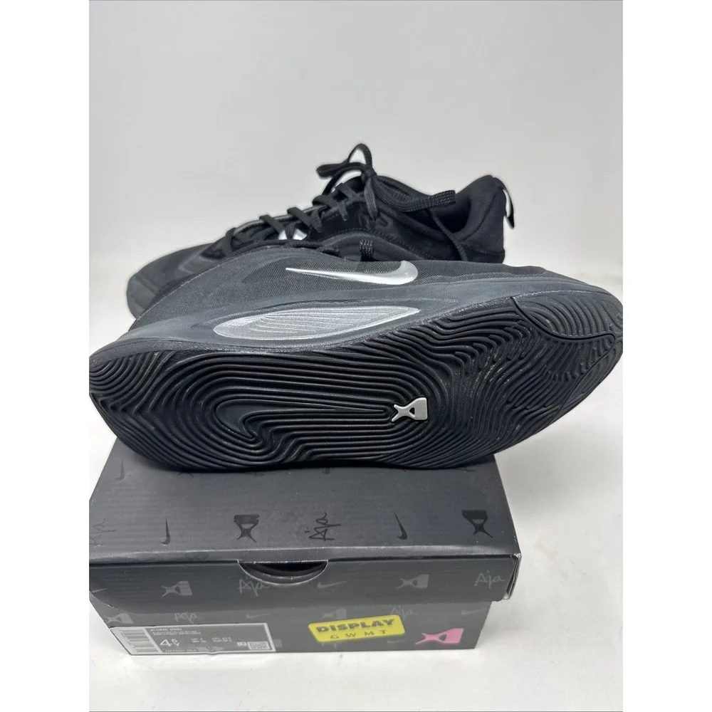 Nike A'One A'ja Wilson GS Basketball Shoes Black Silver 4.5 Youth WNBA